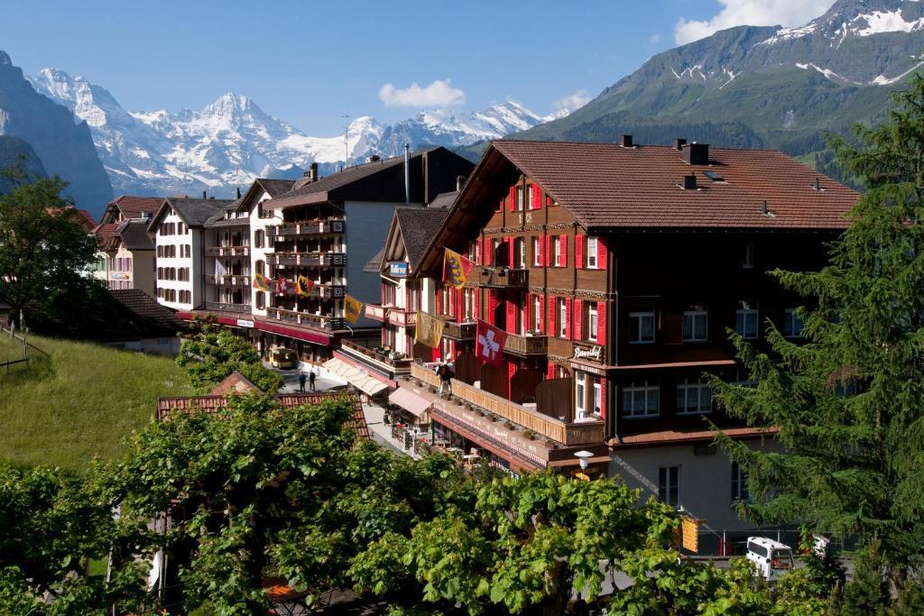 Swiss Lodge Hotel Bernerhof Wengen Buitenkant foto